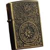 junweideyi Accendino in stile cinese 2025, sostituibile per Zippo (solo custodia), dimensioni inserto compatibile 3,6 cm x 1,2 cm x 5 cm (stile 10)
