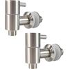 GERUI 2 distributori di bevande, rubinetto di ricambio in acciaio inox 304, rubinetto di ricambio per bevande fredde e calde, per botti di birra, vetro, fontana (16 mm)