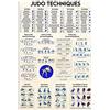 Bonoff Udo Knowledge Learning Judo Gym Judo Techniques Educational Vintage Decor Poster Wall Art Decor Metal Sign Poster 20 x 30 cm