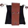 BAFOVY Borsa per il Foraggiamento Borsa per la Raccolta della Frutta in Tela e Pelle PU 21 X 22,5 Cm per Attrezzi Pieghevole in Vita con Passante per Cintura e Fermagli in Metallo per Campeggio,