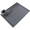 Cocoarm Tappetino da Lavoro in Silicone, Tappetino per Saldatura 40 X 30 Cm, per Riparazioni Termoisolante Fino a 932°F con 120 Posizioni delle Viti, Griglie Multiple, Slot per Utensili per Tecnici