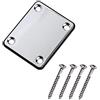 JIANZHENKEJI 1 placca in metallo con 4 fori per manico della chitarra, adatta a chitarre e bassi Fender, Strat, Stratocaster, Telecaster, Chrome