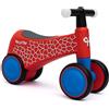 Hurtle Bicicletta senza Pedali, Balance Bike 1,5-3 Anni con Manubrio Luminoso, Bicicletta Bambini Leggera per Equilibrio e Coordinazione, Giochi Bambini, Regalo, Uso Interno/Esterno, Rosso