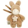 Nattou Loulou Mini Peluche Musicale Asinello, Animale de Peluche con Musica per Bambini, Regalo per Neonati, Regalo Nascita, 20 cm, Caramello