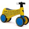 Hurtle Bicicletta senza Pedali, Balance Bike 1,5-3 Anni con Manubrio Luminoso, Bicicletta Bambini Leggera per Equilibrio e Coordinazione, Giochi Bambini, Regalo, Uso Interno/Esterno, Giallo