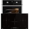 KKT KOLBE Cucina: 60cm Forno da incasso BO8810SS + 90cm Piano Cottura Induzione IH89005FZ | Griglia | Aria calda | Cassetti telescopici | Timer automatico | SET8810IH890FZ