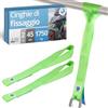 valonic CONDOR - 2x 45cm Cinghie di fissaggio, 35mm, 1750 Kg, certificate TÜV Rheinl., EN 12195-2 - verde, per fissare la moto durante il trasporto