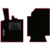 QUEMAR Tappetini Auto compatibili con Smart Fortwo W451 2007-2014 / Kit Tappeti in Moquette e Gomma su Misura (Set 2 Anteriori) / Ricami e Colori Personalizzati (1 Ricamo, Bordo Fucsia)