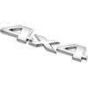 Ham-Hash Adesivo 3D per auto, 4 x 4, in metallo 4 wd, cromato o nero, con logo a tutte le ruote, in argento, 4 x 4, logo limitato, per auto, moto, moto (1 x 4 x 4 argento)