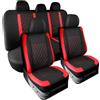 ZHISHIGUO Coprisedili Auto per Fiat Grande Panda 2024-2026, Set 5 Posti Tessuto e Antiscivolo Traspirante, Anteriori e Posteriori Confortevoli e Protettivi, Accessori Auto(Red)