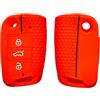 OTMIK Copri Chiavi Auto in Silicone Adatto per VW Volkswagen Golf 7 MK7 Tiguan MK2 T-roc T-cross Skoda Octavia Kodiaq Karoq Accessori per Copri Chiavi (Rosso)