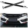 JNNJ 2Pcs Supporto per Splitter Anteriore Auto, Barra di Labbro Del Paraurti per Auto Universale, Protezione Asta di Supporto di Regolabile di Anteriore Posteriore per Modifiche Veicoli(Nero)