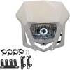 LORSKRD Fari Per Motociclette Per SUZUKI Per DRZ Per RMZ Per RM 85 125 250 Faro Del Motociclo Piastra Enduro Dirt Bike Accessori Motocross(Bianco)