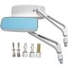 YUJYGAO M8 M10 Rettangolo Specchietti Retrovisore per Moto, Moto Manubrio laterale retrovisori Compatibile con Davidson Softail Sportster Chopper Bobber Touring Cruiser Dyna