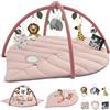 Blissful Diary Palestrina Neonato Con Arco Rimovibile, Palestrina Neonato Montessori A Forma Di Foglia Con 6 Giochi - Sviluppo Sensoriale E Motorio Progressivo, Regalo Per Neonati, Rosa Cristallo