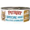 Petreet scatoletta gatto VELLUTATA STERILIZZATO Pollo con patate dolci 24 confezioni da 70 grammi