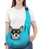 Pawaboo Borsa a Tracolla per Cani con Fibbia Regolabile Portacarte a Mani Libere, Guinzaglio di Sicurezza per Cuccioli e Gatti, Tracolla Extra Larga Porta-Animali, Fino a 12 Lbs, Blu