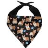 COEQINE Bandane per cani di piccola taglia e ragazze, con motivo Corgi, pieghevoli, per cuccioli di bandane lavabili a triangolo, accessori per costumi, colore: nero