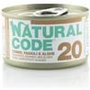 Generico Natural Code Scatoletta Umido Gatto 85gr (N.20 TONNO FAGIOLI ALGHE)