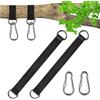 JALEVID Cinghie per Amaca All'aperto con 2 Moschettoni, Fissaggio per Altalena, Attacco per Altalena Kit 29cm, per Amache e Altalene da Campeggio Giardino Seggiolino