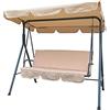 Linea Garden Friend Dondolo Linear in Acciaio verniciato Telo in poliestere 160 gr/m² Colore Beige