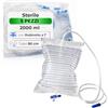 general merchandising Sacca urina monouso Sterile 2000ml con rubinetto a T e tubo di drenaggio | Sacca per catetere urinario con valvola antireflusso | Con Scala Graduata (confezione da 5 pezzi)