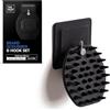 Vanibiss The Man Beard Scrubber & Hook - esfoliante e spazzola per peli del viso in silicone, pulisce profondamente, sblocca i pori, favorisce la crescita dei capelli e rimuove la forfora, accessorio per