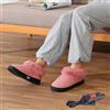 CRETUAO pantofole riscaldate per scaldapiedi da uomo Casa plug-in per i piedi da donna Riscaldamento rapido, controllo della temperatura a due livelli,Rosa,27(36 38)