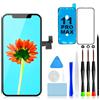 GULEEK Display per iPhone 11 PRO Max Schermo LCD Sostituzione Vetro Schermo Parti 6,5 Pollici Touch Screen Digitizer di Ricambio con Kit di Strumenti di Riparazione (Nero)