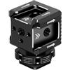 Nucelit Tre Testa Hot Shoe Base di Montaggio Stand In Lega di Alluminio Design per Fotografia LED Fill Light Monitor Microfono Fotografia Light Stand