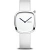 BERING 18034-007 Orologio da polso da donna al quarzo, cassa in acciaio inossidabile color argento da 30 mm e quadrante bianco, cinturino Nato, vetro zaffiro, 3 ATM
