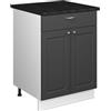 Vicco Mobile base Fame-Line, Antracite country/Bianco, 60 cm