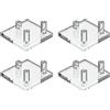 Jeenuuder Supporto Display Acrilico 4 Pezzi Cavalletto Display per GeOdi Corallo Fossile Minerale Piccoli Oggetti da Collezione, S