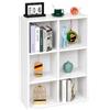 Floordirekt Libreria bianca con 6 scomparti, libreria, scaffale a cubo, per soggiorno, camera da letto, ufficio, cameretta dei bambini