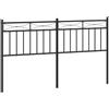 vidaXL Testiera in Metallo Nero 150 cm, testiera Letto, testiera in Metallo, Testata per Letto Matrimoniale, Testata Letto, testiera per Letto Doppio