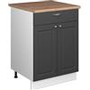 Vicco Mobile base Fame-Line, Antracite country/Bianco, 60 cm