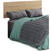 MUEBLES PITARCH | Testata Letto Matrimoniale 150 Moderna Industriale, Rovere Gold, 50x160x1,6 cm, Camera Matrimoniale, Collezione Camila