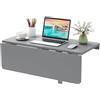 COSTWAY Tavolo Pieghevole a Muro, Tavolino Porta PC da Parete in Legno, Tavolo a Scomparsa Multifunzionale, Ideale per Soggiorno, Cucina e Studio, 80 x 60 x 45 cm (Grigio)