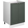Vicco Mobile lavello cucina Fame-Line, Verde-oro rustico/Bianco, 60 cm, per la combinazione con altri moduli della serie Fame-Line