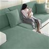 YSTELLAA Copriseduta Divano Elasticizzato, Copri Seduta Divano Antiscivolo, Universale Copridivano Cuscini Separati, Sofa Seat Cover Lavabili(1 Posto*2, Verde Chiaro)