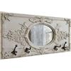 Loberon Béatrice Appendiabiti - Design Romantico - in Stile Shabby Chic, Grigio Antico
