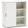 MERCATONE GERMANVOX da oltre 40 anni arr Armadietto multiuso, da ingresso con 2 ante scorrevoli, L75 P38 H85 cm, Bianco opaco, Già montato