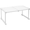 TOPINCN Scaffale per Armadio Espandibile, Ripiano per Armadio in Acciaio Al Carbonio ABS PP, Rialzo Regolabile per Scaffale per Armadio da Dispensa, Armadio (Lunghezza 47-68