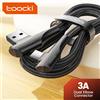 Toocki 3A Cavo USB Ricarica rapida 3.0 Cavo di ricarica rapida Tipo C Cavo dati a doppio gomito da 90 gradi per Huawei Xiaomi Samsung Realme