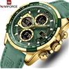 NAVIFORCE Nuovi orologi NAVIFORCE da uomo in pelle da uomo sportivo militare orologio impermeabile orologio da polso al quarzo cronografo orologio maschile