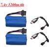 Limskey 14500 7.4V 1200mah batteria agli ioni di litio SM4P spina e caricatore USB per telecomando elicottero barca modello di auto pistole a proiettile d'acqua parti