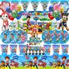 TAKARA TOMY PAW Patrol Decorazione festa di compleanno Stoviglie per bambini Piatto di carta Tazza Tovaglioli Sfondo Baby Shower Festa Palloncino Giocattoli Forniture