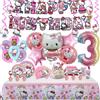 TAKARA TOMY Hello Kitty Decorazione per feste di compleanno Palloncino in foglio di alluminio per forniture per eventi per bambini Stoviglie usa e getta Banner Sfondo regalo