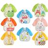 NONE Bavaglino anti-sporco impermeabile in EVA per bambini da 0 a 3 anni Cappotto con cinturino a maniche lunghe Bavaglino morbido a prova di sporco Modello simpatico cartone animato Panni per ruttini