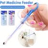 NONE Alimentatore per medicinali per animali domestici Compressa per gatti Alimentatore per siringa Punta morbida Alimentatore a doppio scopo Sparatutto per pillole per gatti Applicatore di pillole per